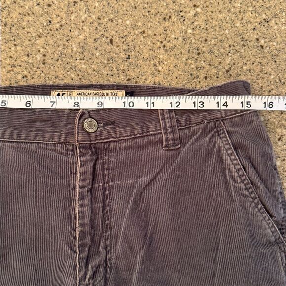 AMERICAN EAGLE Vintage 90s Y2K Corduroy Carpenter Pants Embroidered Hem Bootcut - Picture 8 of 14